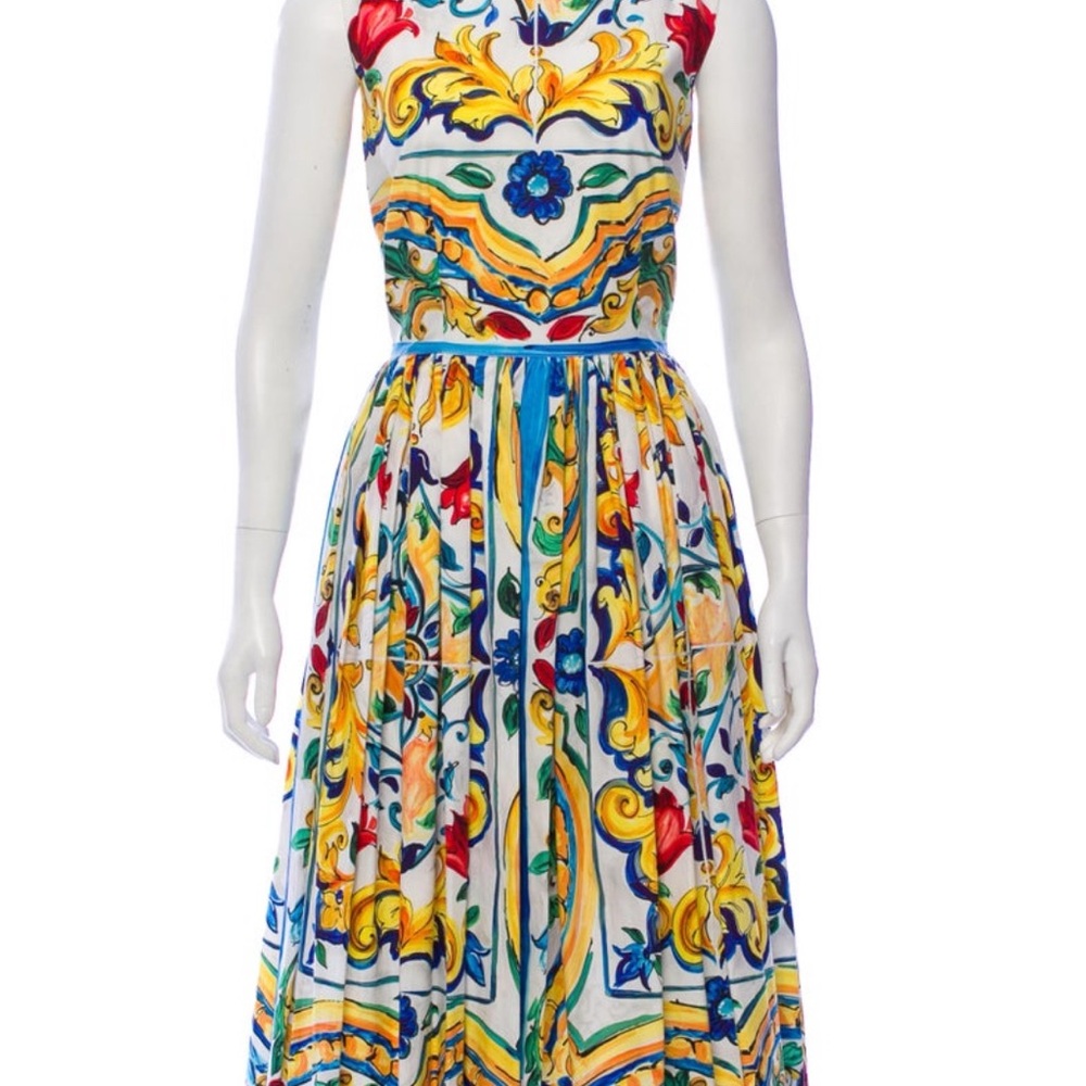 Dolce & Gabbana Majolica Midi Dress